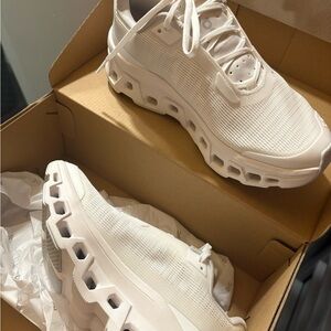 On cloudmonster void womens all white size 7 shoes